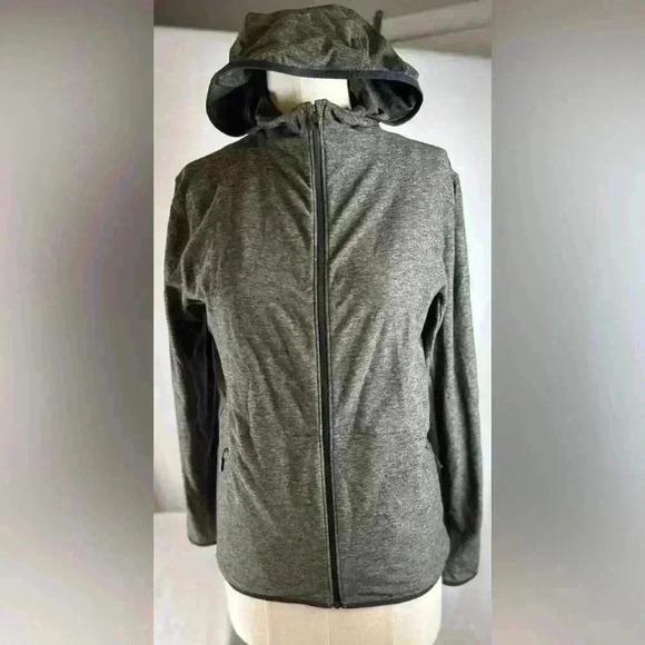 lululemon athletica Jackets & Blazers - LULULEMON - Hooded Jacket (Grey/Black with Blue interior) Size XS